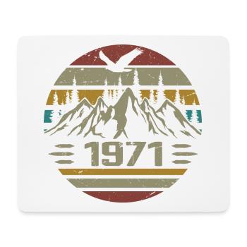 Jahrgang 1971 Original Retro 1971 Geburtstagsgeschenk - Mousepad (Querformat) - Weiß - Vorne