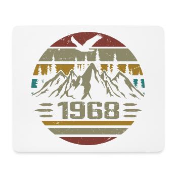Né en 1968 Original Retro 1968 Cadeau Anniversaire - Tapis de souris (format paysage) - blanc - Devant