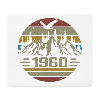 Born in 1960 Original Retro 1960's Birthday Gift - Mouse Pad (horizontal) - white - Front