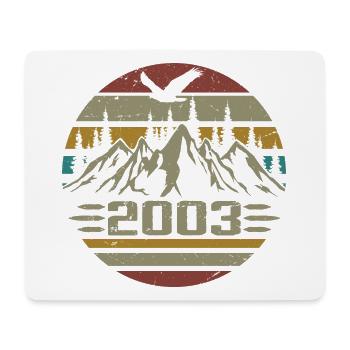 Né en 2003 Original Retro 2003 Cadeau Anniversaire - Tapis de souris (format paysage) - blanc - Devant