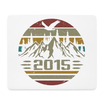 Geboren im Jahr 2015 Original Retro 2015 Geburtstagsgeschenk - Mousepad (Querformat) - Weiß - Vorne