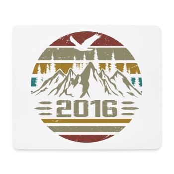 Geboren im Jahr 2016 Original Retro 2016 Geburtstagsgeschenk - Mousepad (Querformat) - Weiß - Vorne