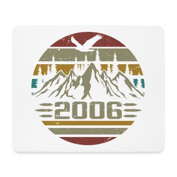 Né en 2006 Original Retro 2006 Cadeau Anniversaire - Tapis de souris (format paysage) - blanc - Devant