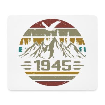 Geboren 1945 Original Retro 1945 Geburtstagsgeschenk - Mousepad (Querformat) - Weiß - Vorne