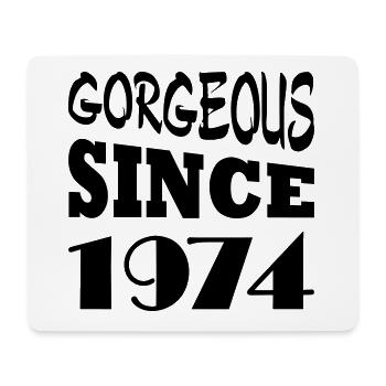 Gorgeous since 1974 - Mouse Pad (horizontal) - white - Front
