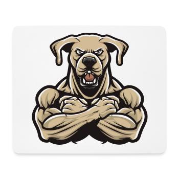 Labrador Dog Muscles Bodybuilding - Mouse Pad (horizontal) - white - Front