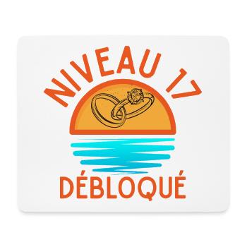 Level 17 Unlocked, a creative and joyful touch - Mouse Pad (horizontal) - white - Front