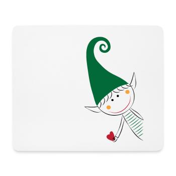 Elf Weihnachtself Heinzelmännchen Geschenk - Mousepad (Querformat) - Weiß - Vorne