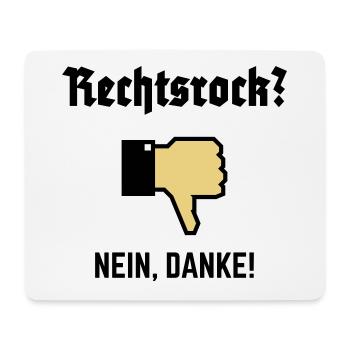 Rechtsrock? Nein, Danke! (Gegen Rechts / P / 3C) - Mousepad (Querformat) - Weiß - Vorne