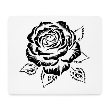 White Rose - Mouse Pad (horizontal) - white - Front