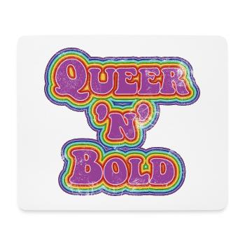 Queer 'n' Bold Rainbow Vintage - Tapis de souris (format paysage) - blanc - Devant