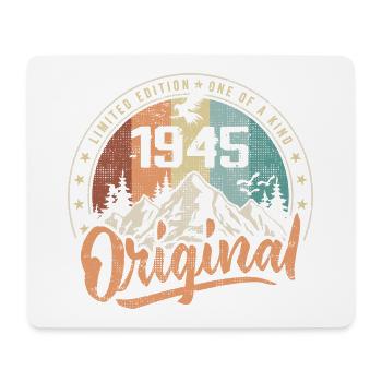 Original 1945 Retro Birthday Gift Born in 1945 - Mouse Pad (horizontal) - white - Front