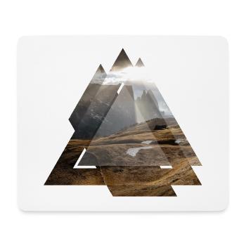 Paysage de géométrie triangle Dolomites - Tapis de souris (format paysage) - blanc - Devant