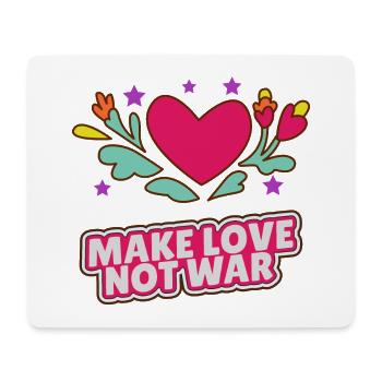 Mach Liebe nicht Krieg - Mousepad (Querformat) - Weiß - Vorne