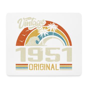 Vintage 1951 Vintage Rétro Cadeau Anniversaire - Tapis de souris (format paysage) - blanc - Devant