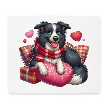 Border Collie Love - Mouse Pad (horizontal) - white - Front