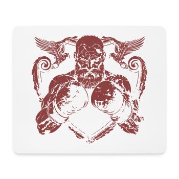 Boxe Viking - Tapis de souris (format paysage) - blanc - Devant