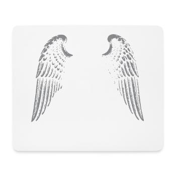 Monogramme gothique avec ailes d’ange - Tapis de souris (format paysage) - blanc - Devant