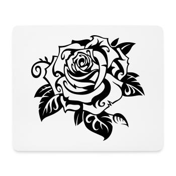 Weiße Rose - Mousepad (Querformat) - Weiß - Vorne