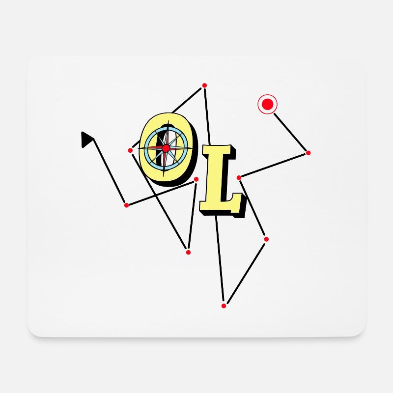 OL, Orientierungslauf - Mousepad (Querformat) - Weiß