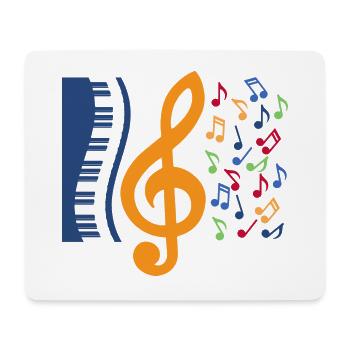 Cadeau de pianiste de piano d'orchestre de musicien de mélodie - Tapis de souris (format paysage) - blanc - Devant