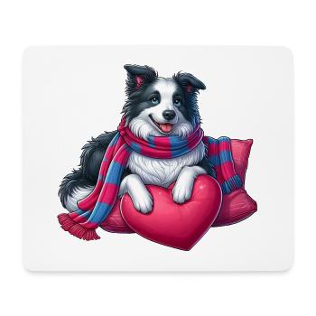 Border Collie - Mouse Pad (horizontal) - white - Front
