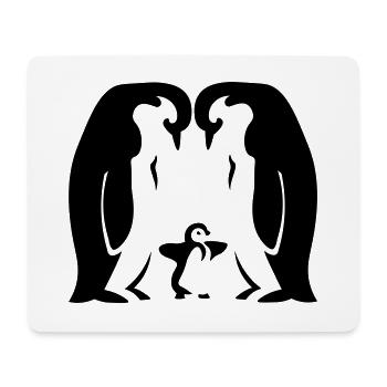Penguin Family / Penguin Family - parents - Mouse Pad (horizontal) - white - Front