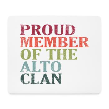 Proud Member of the Alto Clan Vintage - Mouse Pad (horizontal) - white - Front
