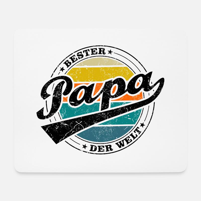 Bester Papa Vatertag Männer Geschenk - Mousepad (Querformat) - Weiß