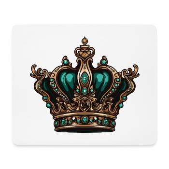 Crown Symbol - Mouse Pad (horizontal) - white - Front