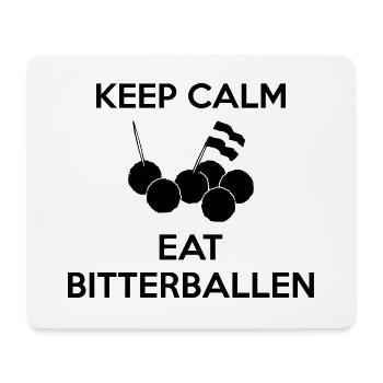 AVM KEEP CALM Eat Bitterballen Multi Color Vector - Tapis de souris (format paysage) - blanc - Devant