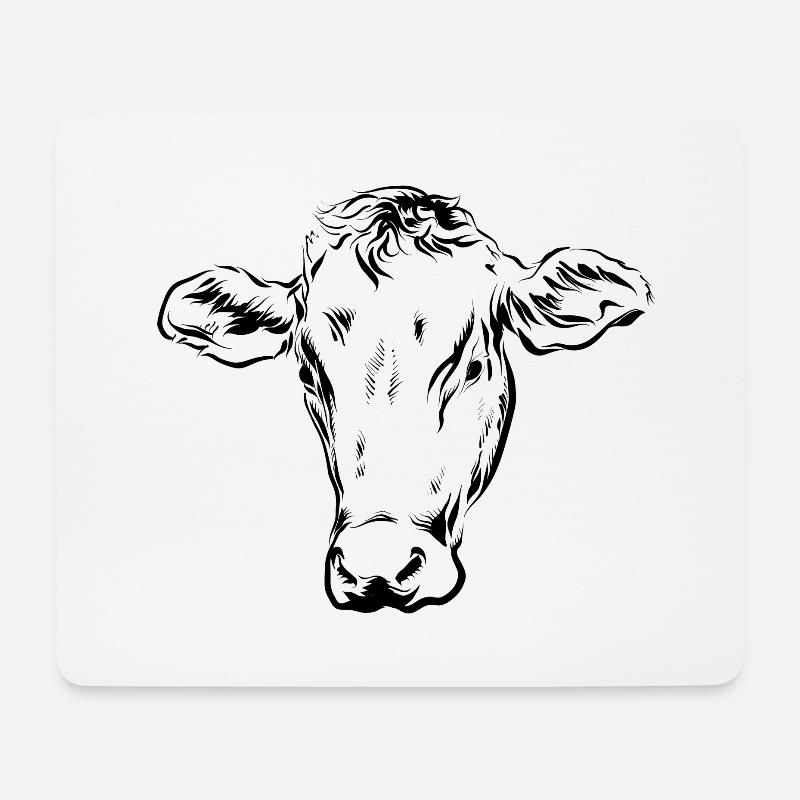 Kuh Kühe - Mousepad (Querformat) - Weiß