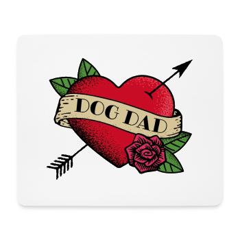 Heart Tattoo Dog Dad - Mouse Pad (horizontal) - white - Front