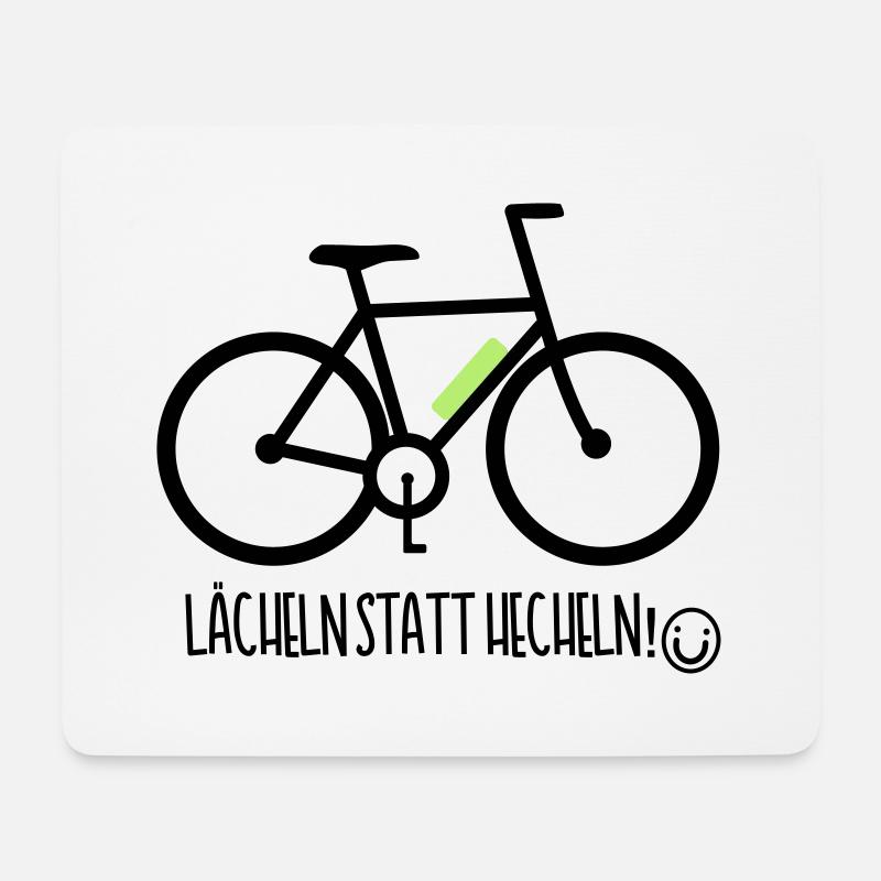 E-Bike Pedelec lustiges Geschenk Fahrrad eMTB Rad - Mousepad (Querformat) - Weiß