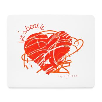 Cœur abstrait de l’amour énergétique - Tapis de souris (format paysage) - blanc - Devant