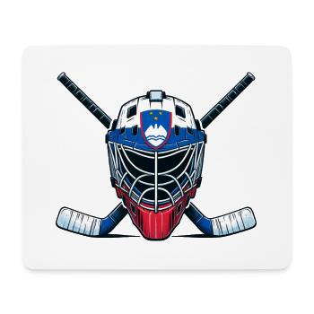 Eishockey Slowenien Flaggen Helm Sport - Mousepad (Querformat) - Weiß - Vorne