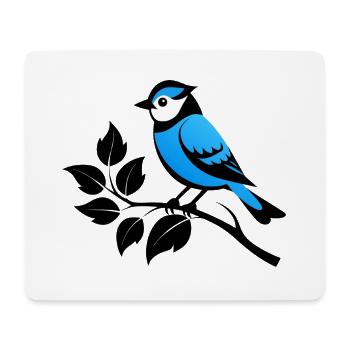 Blaumeisegarten - Mousepad (Querformat) - Weiß - Vorne