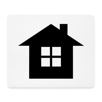 Home-Symbol - Mousepad (Querformat) - Weiß - Vorne