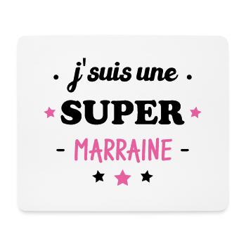 J'suis une super marraine - Tapis de souris (format paysage) - blanc - Devant