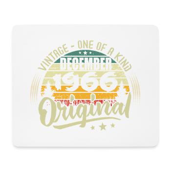 Dezember 1966 - Vintage Authentic Dezember 1966 - Mousepad (Querformat) - Weiß - Vorne