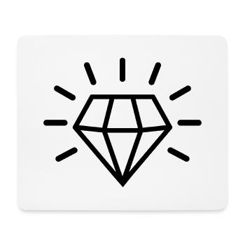 diamant - Tapis de souris (format paysage) - blanc - Devant