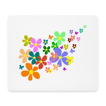 spring flowers - Mouse Pad (horizontal) - white - Front