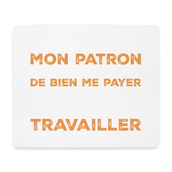 Citation Travail Collègue Humour - Tapis de souris (format paysage) - blanc - Devant