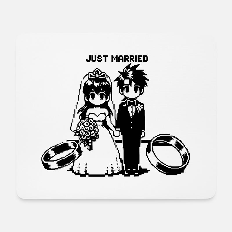 Gamer - Hochzeit! - Mousepad (Querformat) - Weiß