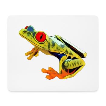 Rotäugiger Laubfrosch Exotisches Haustier Niedlich - Mousepad (Querformat) - Weiß - Vorne