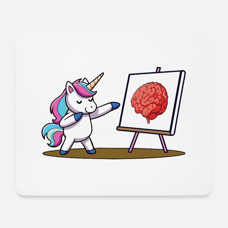 Etwas mehr Hirn bitte - Mousepad (Querformat) - Weiß