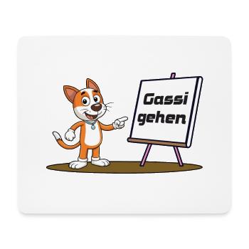 Lass uns Gassi gehen - Mousepad (Querformat) - Weiß - Vorne