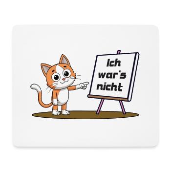 Ich war's nicht - Mousepad (Querformat) - Weiß - Vorne