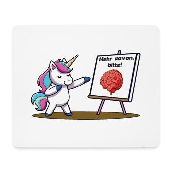 Mehr Hirn bitte - Mousepad (Querformat) - Weiß - Vorne