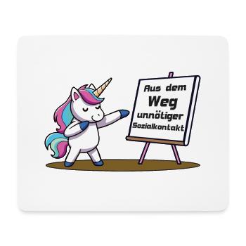 Aus dem Weg unnötiger Sozialkontakt - Mousepad (Querformat) - Weiß - Vorne